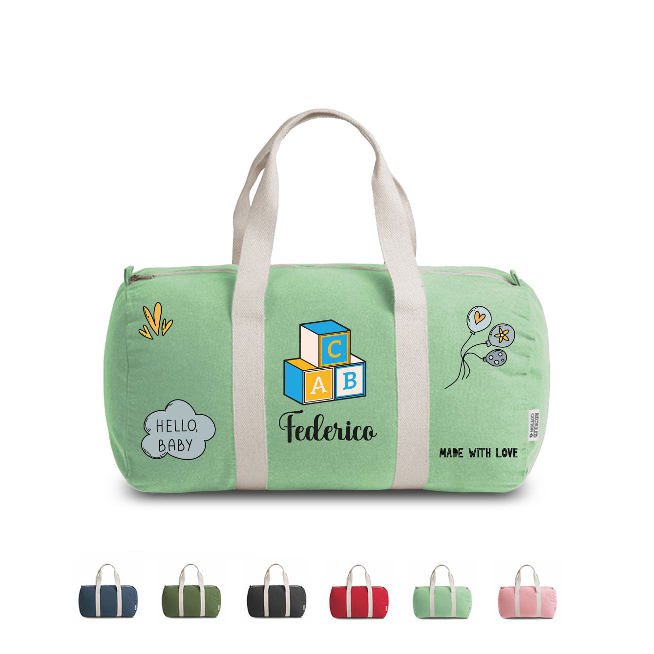 Made with love - Borsa - personalizzata con nome