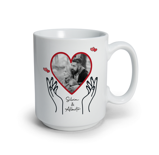 Heart Photo - Tazza mug - personalizzata con foto e nomi