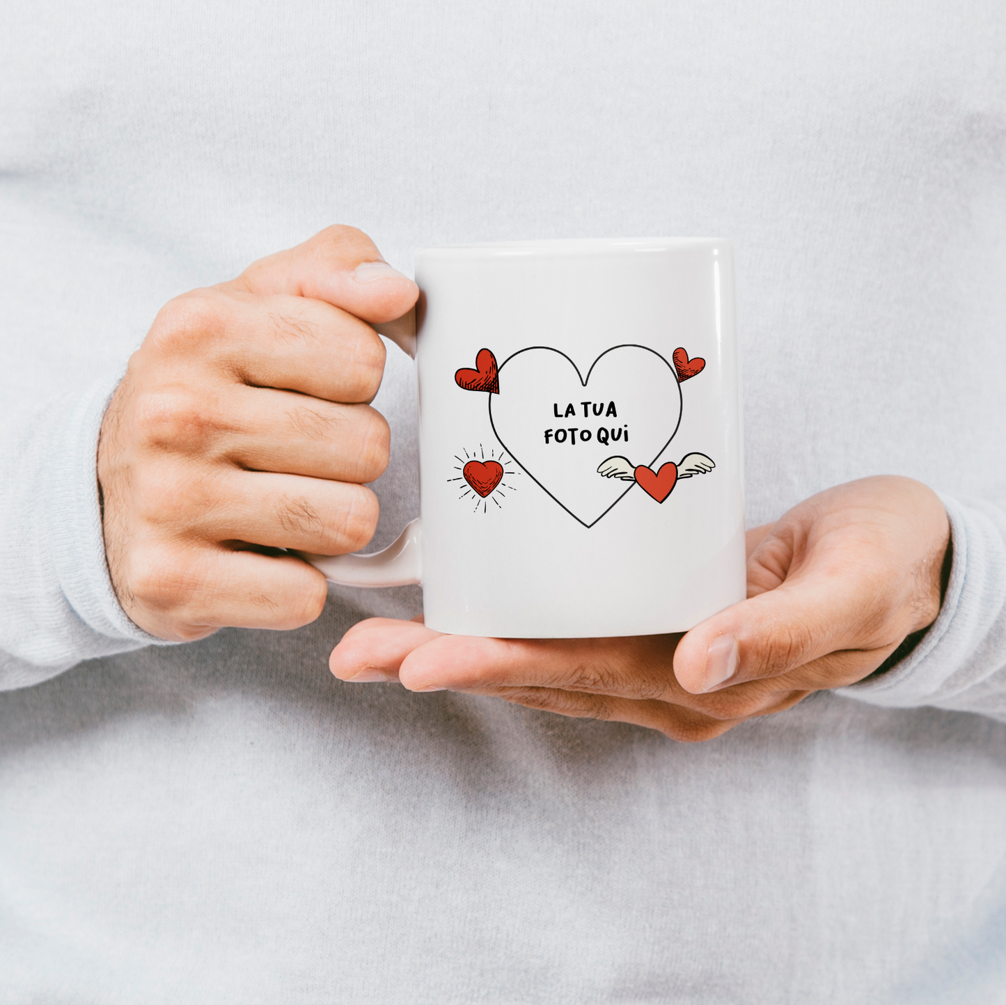 Heart Love - Tazza mug - personalizzata con foto