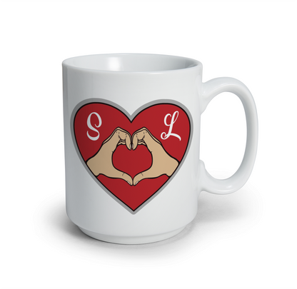 Heart Red - Tazza mug - personalizzata con iniziali
