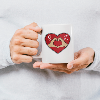 Heart Red - Tazza mug - personalizzata con iniziali