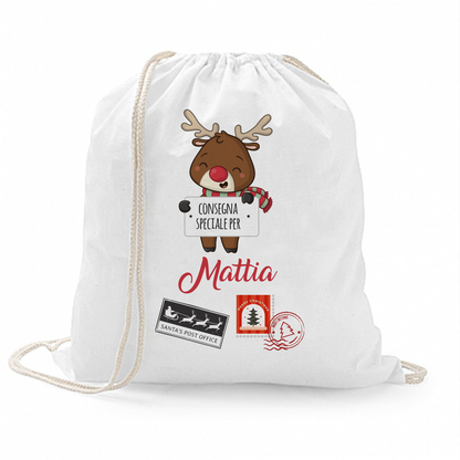 Santa's post office - Sacchetto personalizzato con nome