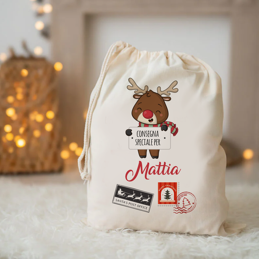 Santa's post office - Sacchetto personalizzato con nome