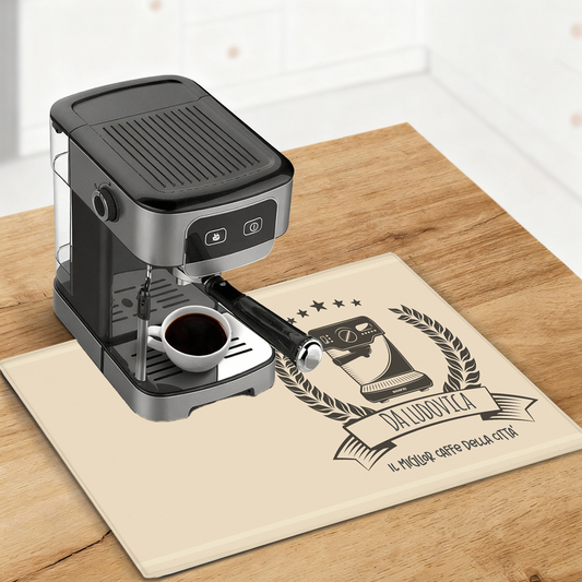 Il miglior caffè della città - Tappetino per Macchina del caffè  con Retro in Gomma Tappeto 30x40cm - personalizzato