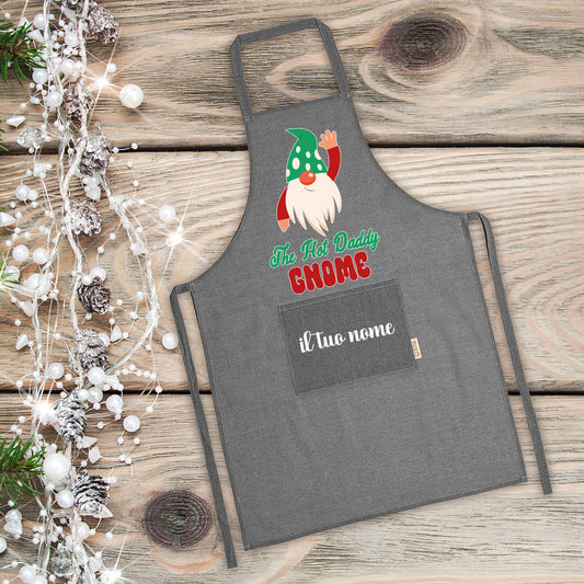 The Hot Daddy Gnome  - Grembiule da Cucina Natalizio - personalizzato con nome