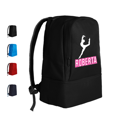 Ballerina - Zaino con scomparto sul fondo rigiro portascarpe - personalizzato con nome