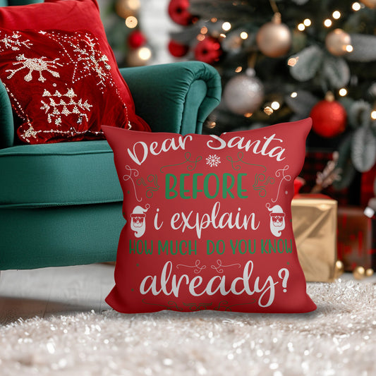 Dear Santa - Cuscino Personalizzato - idea regalo Natale