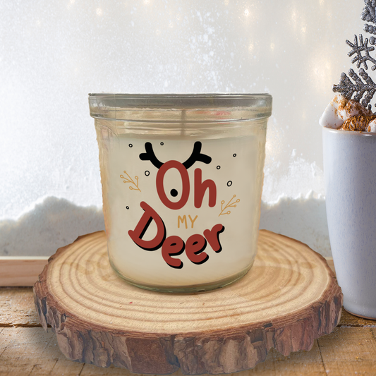 Oh my deer - Candela profumata in vetro con Stampa