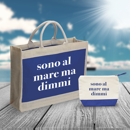 Sono al mare ma dimmi - Combo: Borsa mare + Pochette