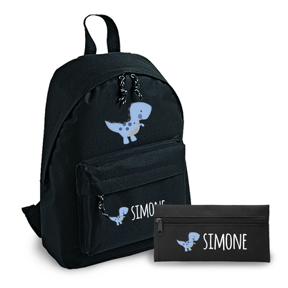 Dino - Zaino + Portapenne - personalizzati con nome