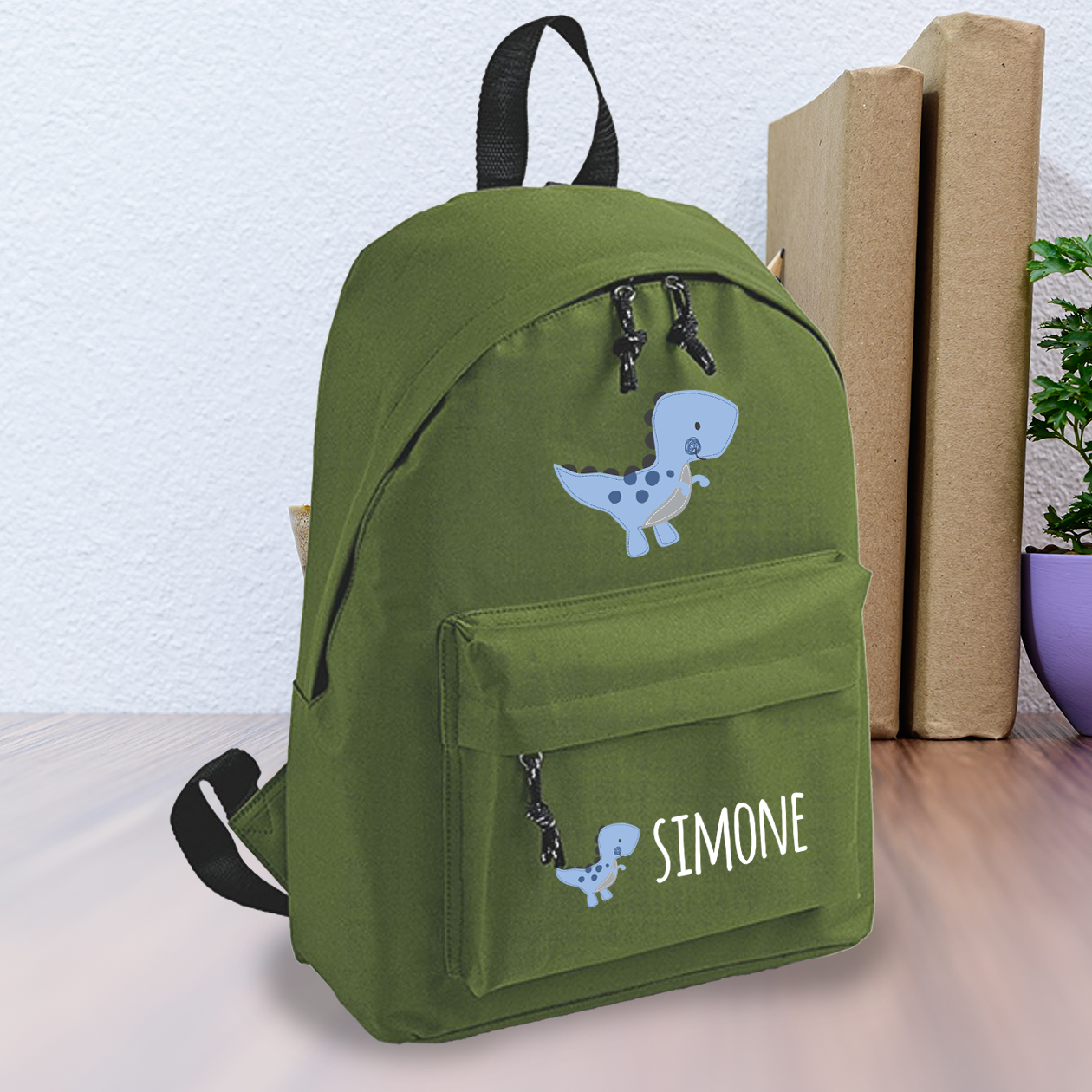 Dino - zaino scuola - personalizzato con nome