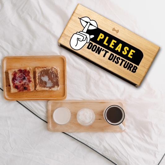 Please don't disturb - Sveglia Digitale in Bambù con Orologio da Tavolo