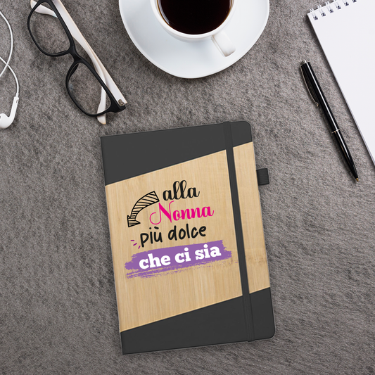 Alla nonna più dolce che ci sia - Block Notes in PU a righe