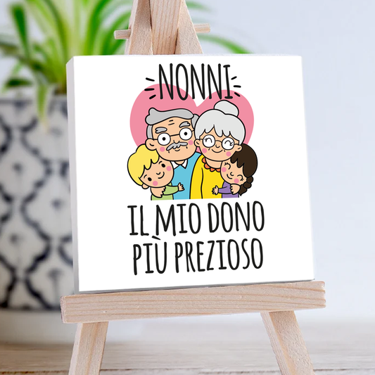 Nonni il mio dono più prezioso - Mattonella in Ceramica