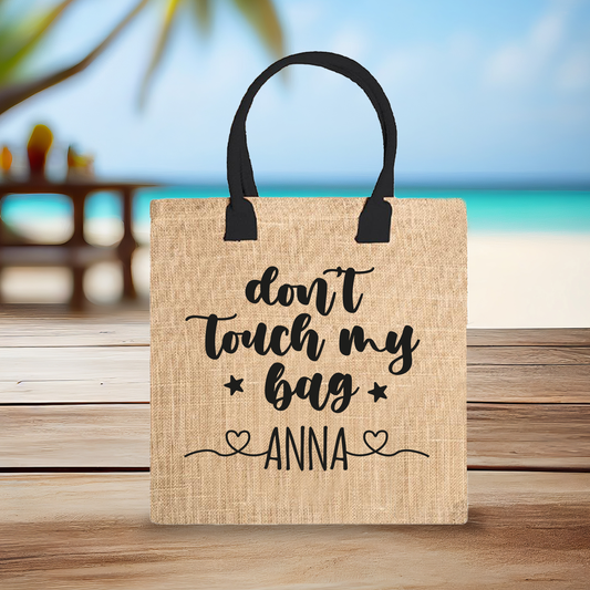 Don't touch my bag  - Borsa Mare personalizzata con nome