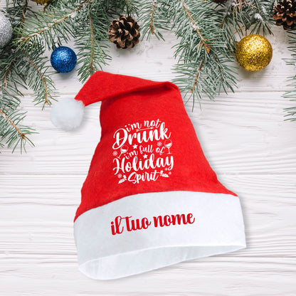 Spirit - Cappello da Babbo Natale - personalizzato con nome