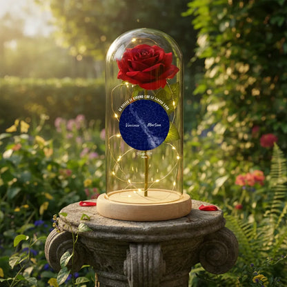 Rosa Lampada con Mappa Stellare personalizzazione Fai da Te