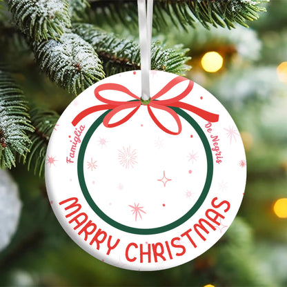 Marry Christmas - Pallina di Natale in plexiglas - personalizzata