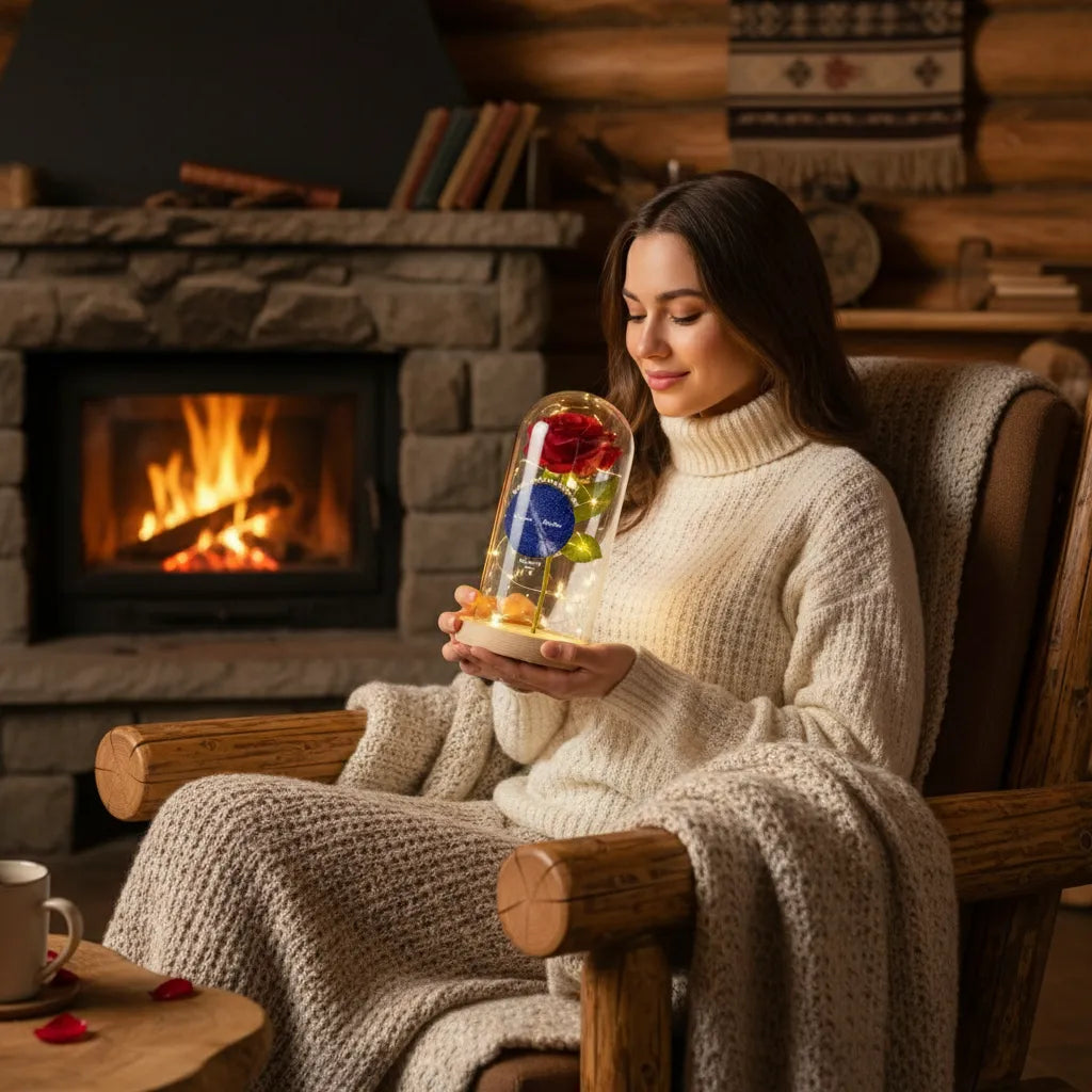 Rosa Lampada con Mappa Stellare personalizzazione Fai da Te