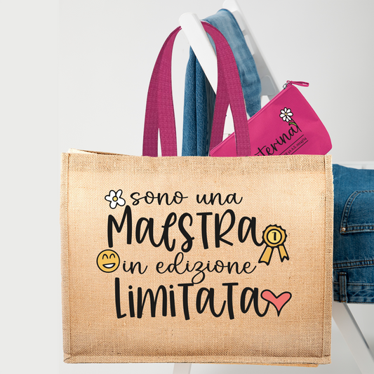 Sono una maestra in edizione limitata - Borsa mare & Pochette - Combo