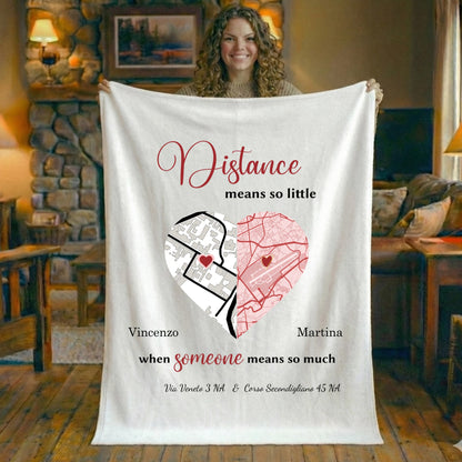 Plaid La distanza non conta Personalizzazione Fai da Te