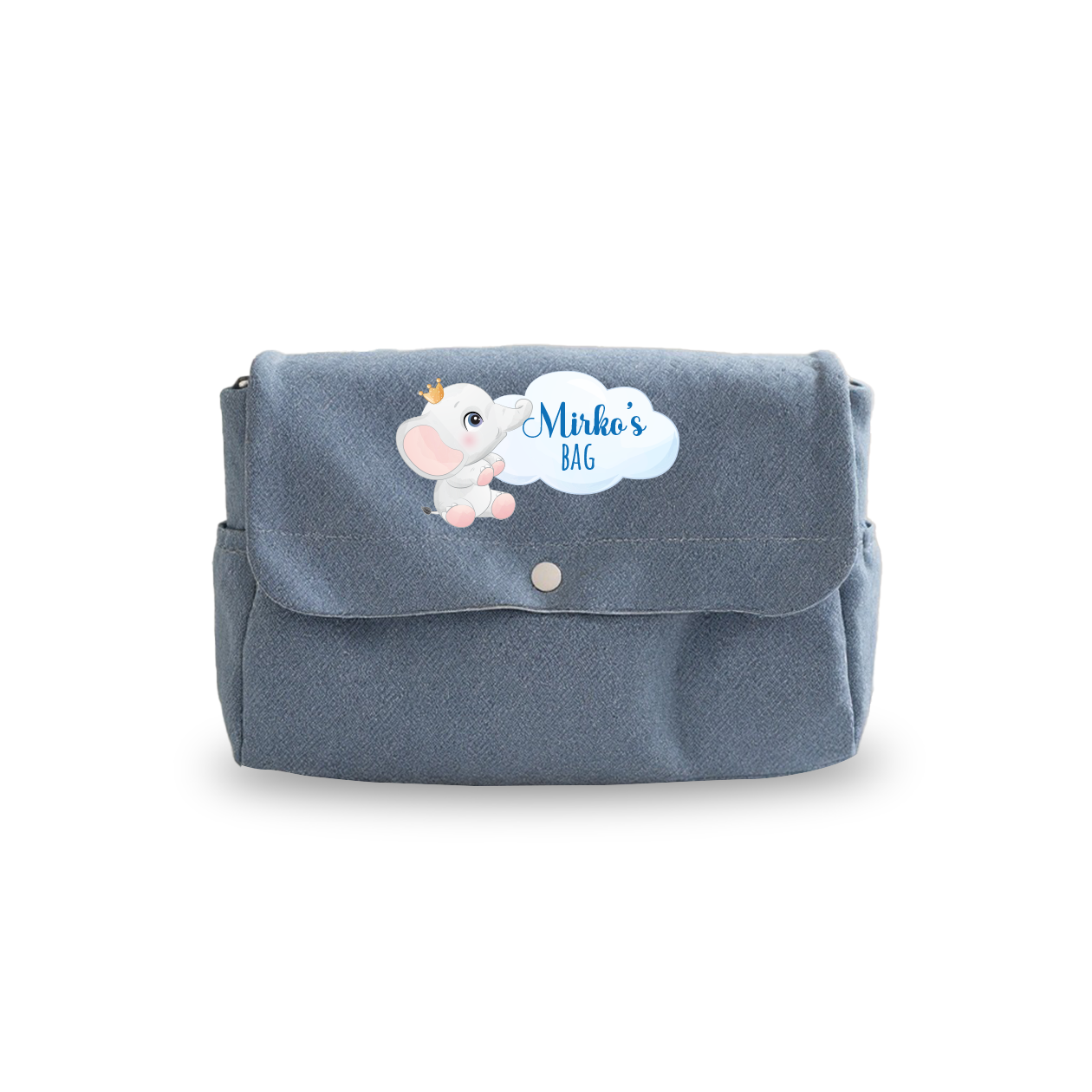 Baby Elephant King - Borsa Fasciatoio per Neonato personalizzata con nome