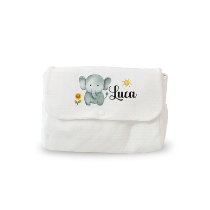 Elephant Sun - Borsa Fasciatoio per Neonato personalizzata con nome