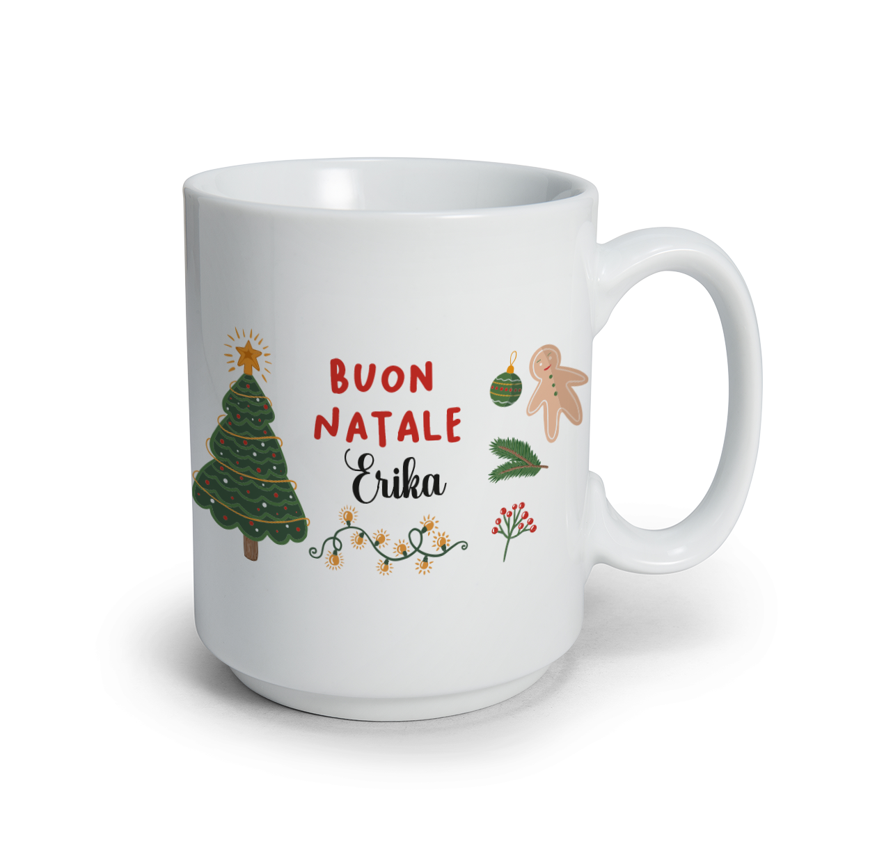 Buon Natale - Tazza mug - idea regalo Natale - personalizzata con nome