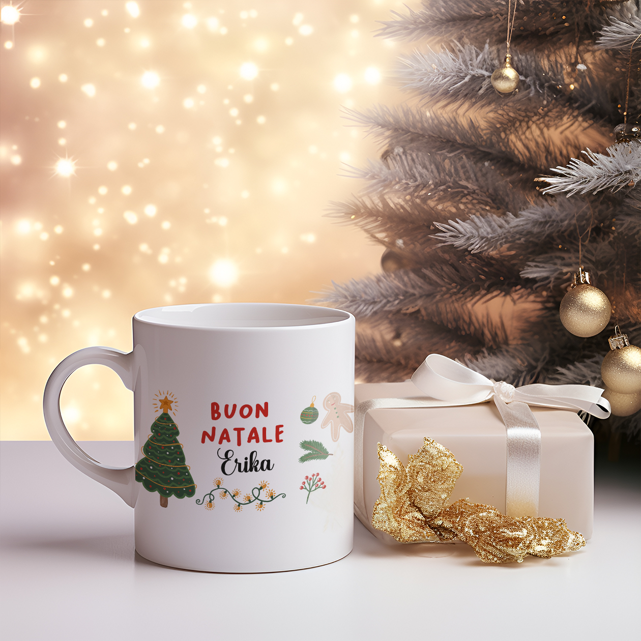 Buon Natale - Tazza mug - idea regalo Natale - personalizzata con nome