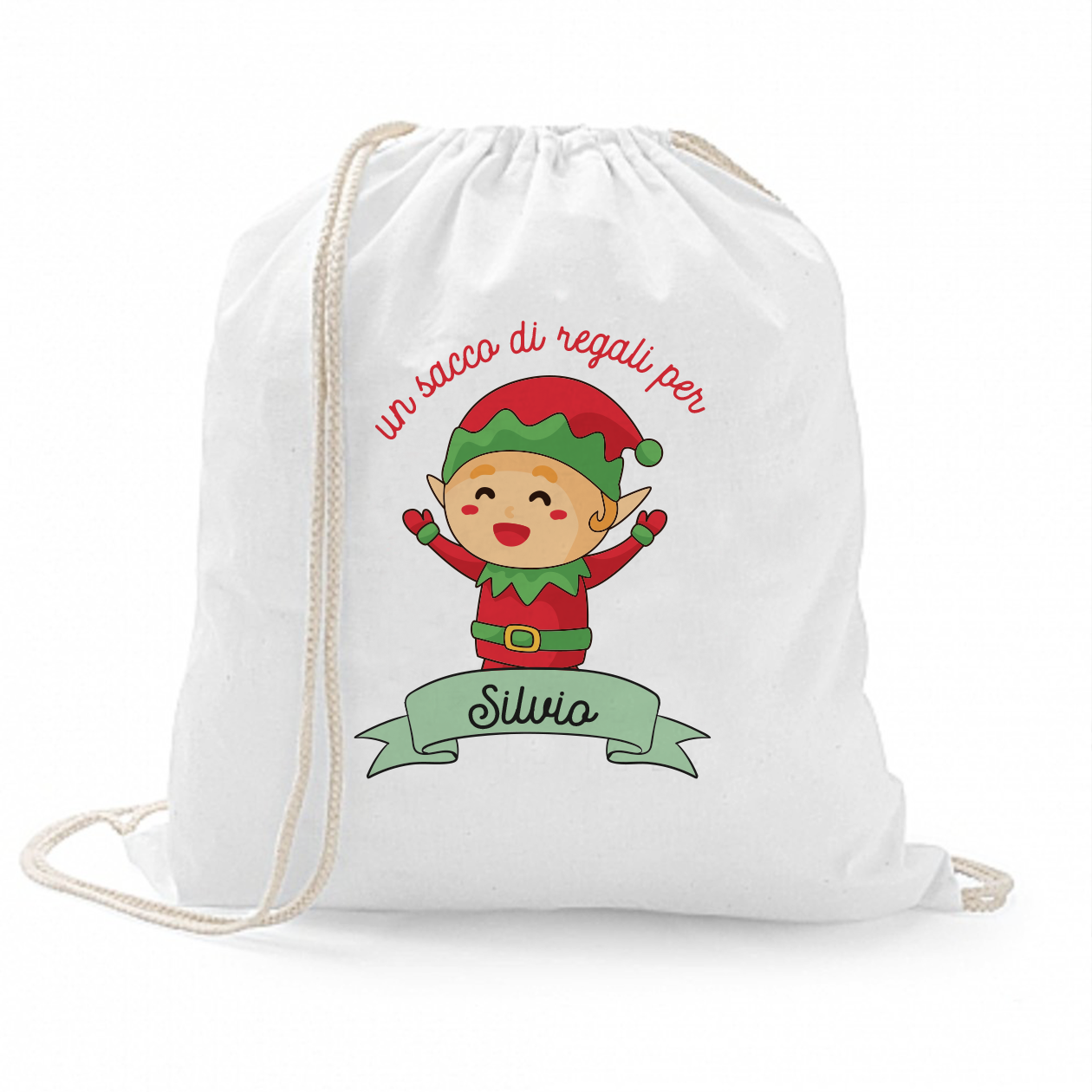 Un sacco di regali per... - Sacchetto personalizzato con nome