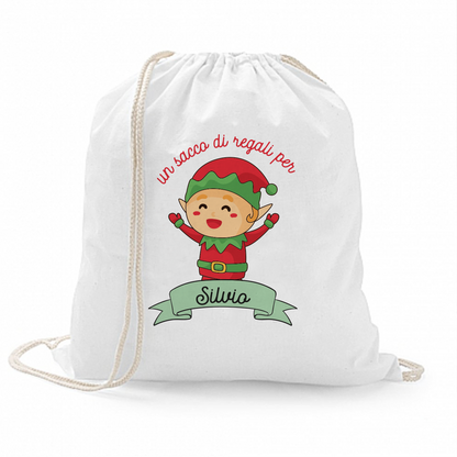 Un sacco di regali per... - Sacchetto personalizzato con nome