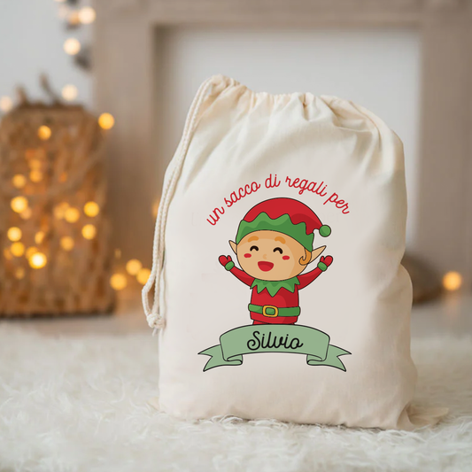 Un sacco di regali per... - Sacchetto personalizzato con nome