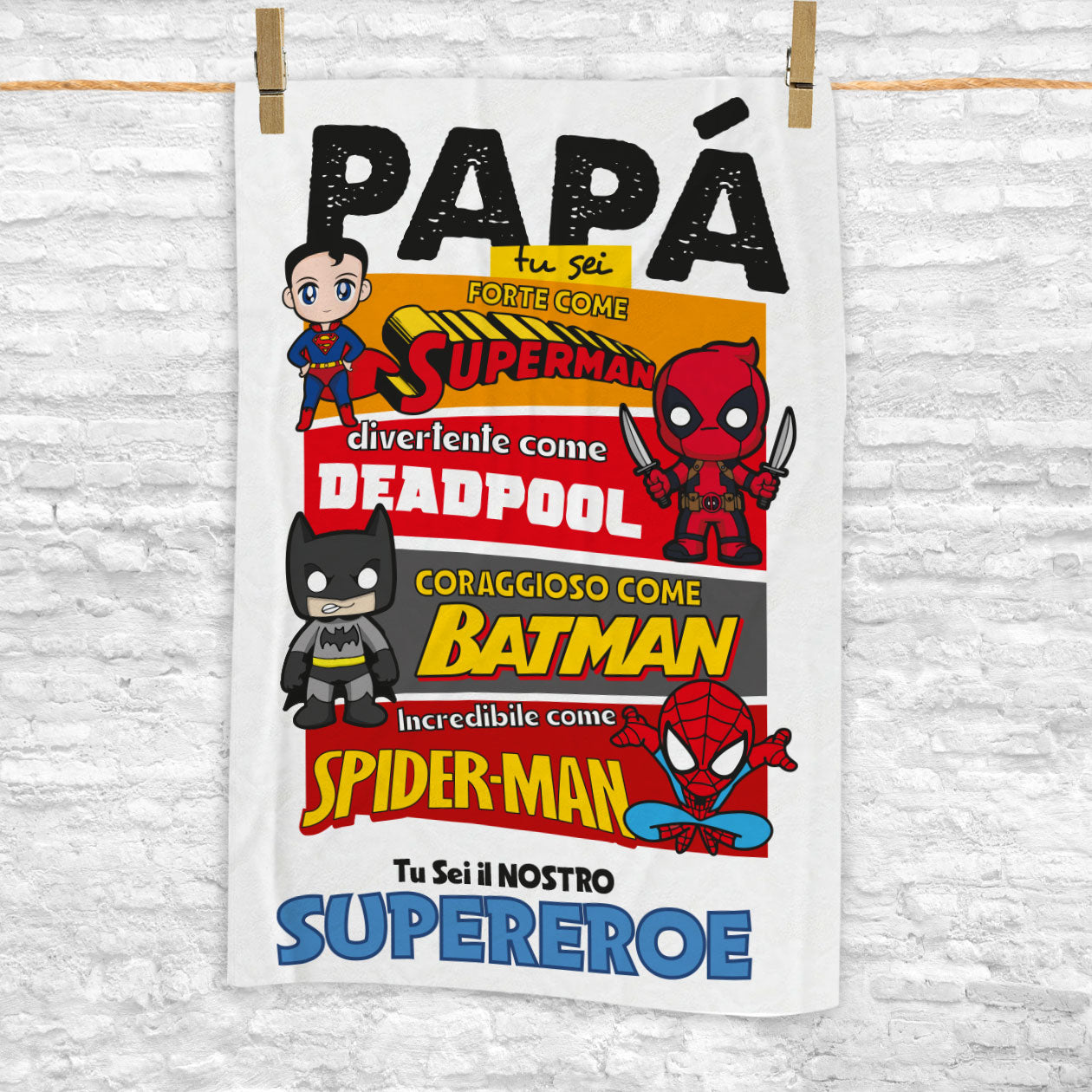 Papà Superhero - coperta Idea Regalo Festa del Papà