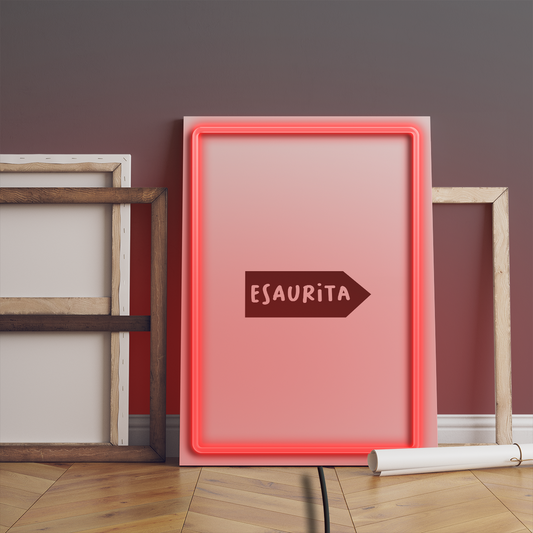 Esaurita - Quadretto con Neon Led