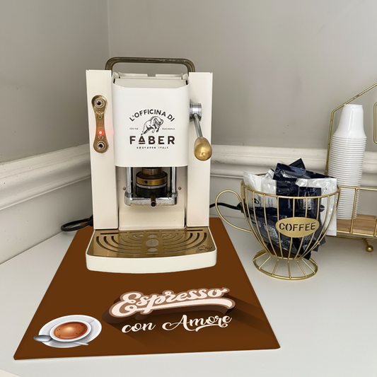 Espresso con amore - Tappetino per Macchina del caffè  con Retro in Gomma Tappeto 30x40cm