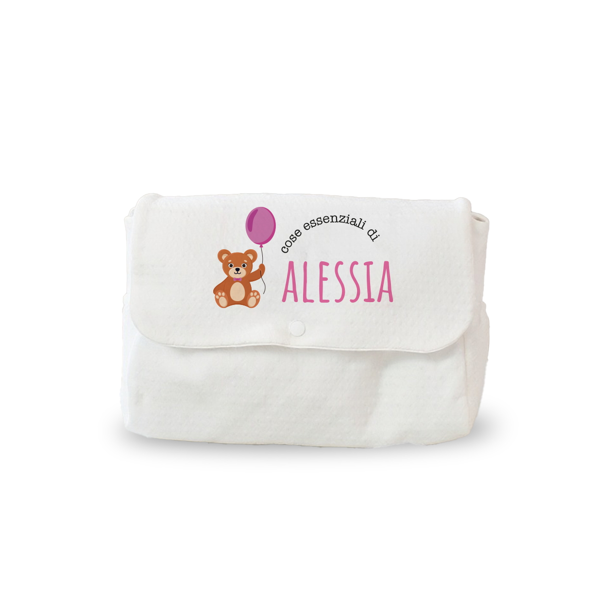 Cose essanziali girl - Borsa Fasciatoio per Neonato personalizzata con nome