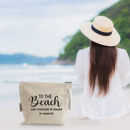 To the beach - Pochette personalizzata con nome