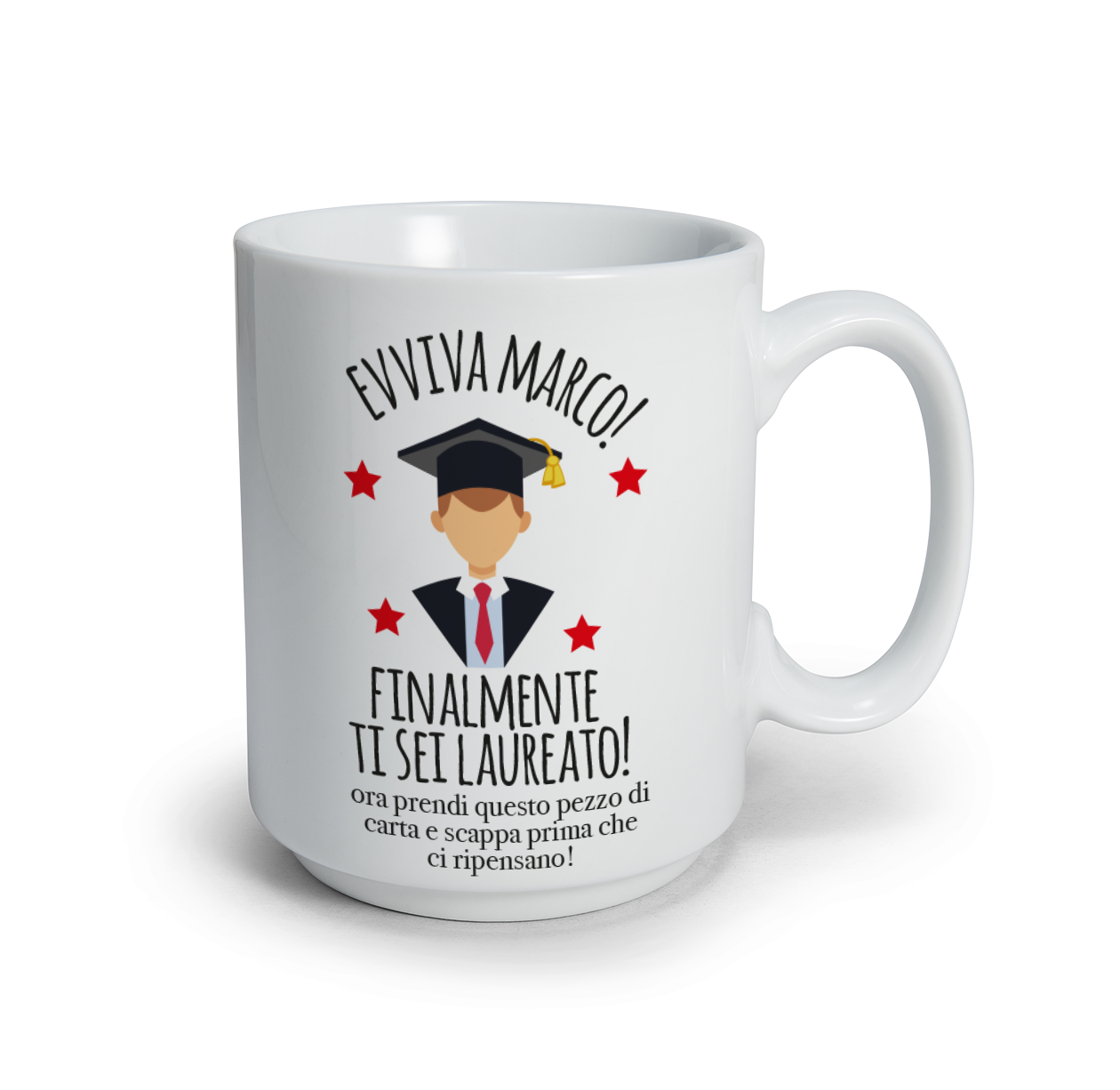Evviva, finalmente ti sei laureato - Tazza mug - personalizzata