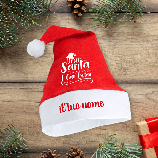I can explain - Cappello da Babbo Natale - personalizzato con nome