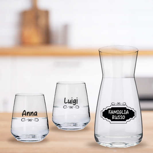 Famiglia - Set Caraffa e 6 Bicchieri