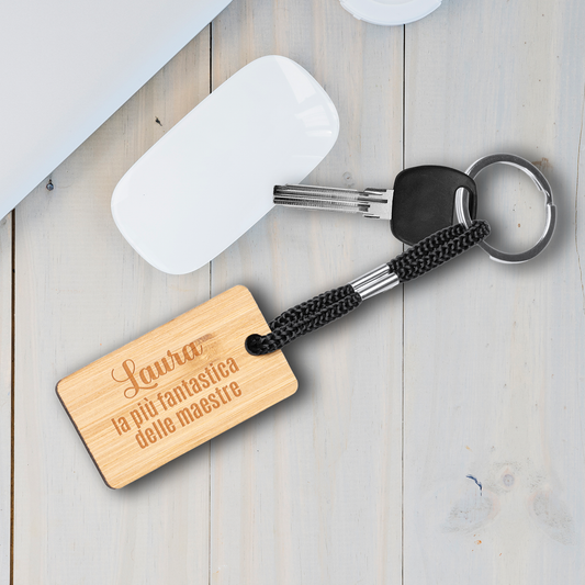 La più fantastica delle maestre - Portachiavi in Legno - personalizzato con nome