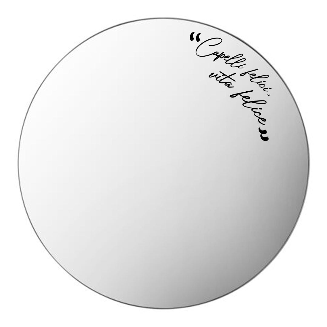 Vita felice - plaxiglass specchiato - personalizzato con frase