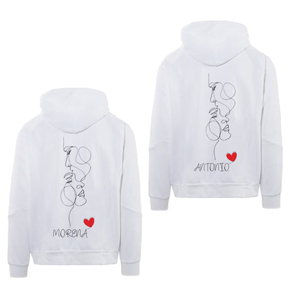 Name heart - Coppia Felpe - personalizzata con nomi