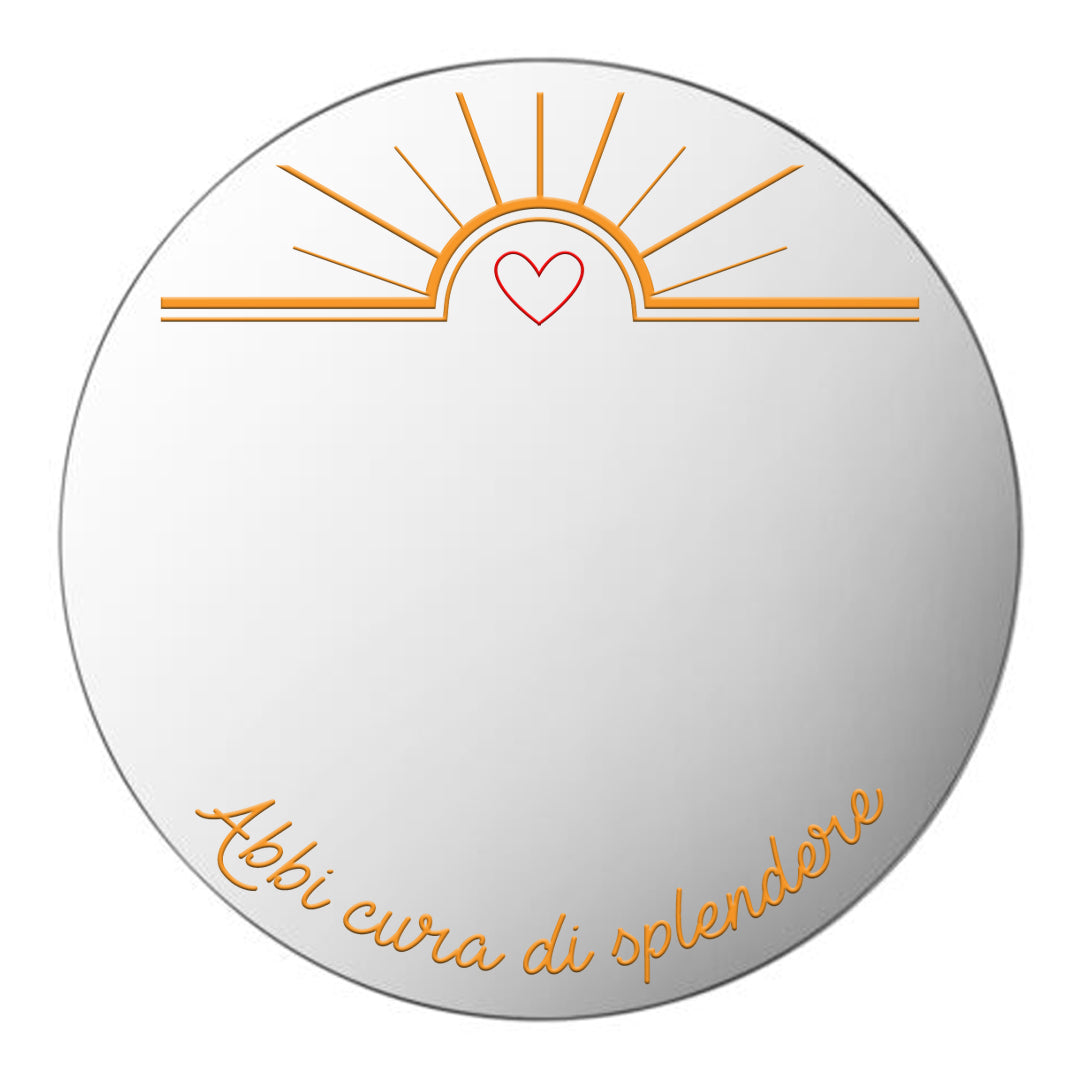 Abbi cura di splendere - plaxiglass specchiato