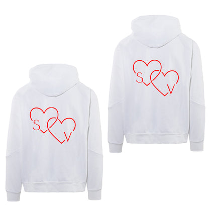 2 Hearts - Coppia Felpe - personalizzata con iniziali