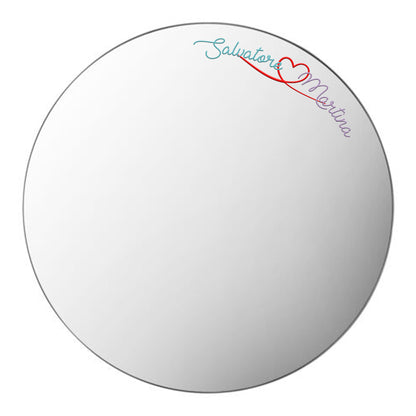 I love you - plaxiglass specchiato - personalizzato con nomi