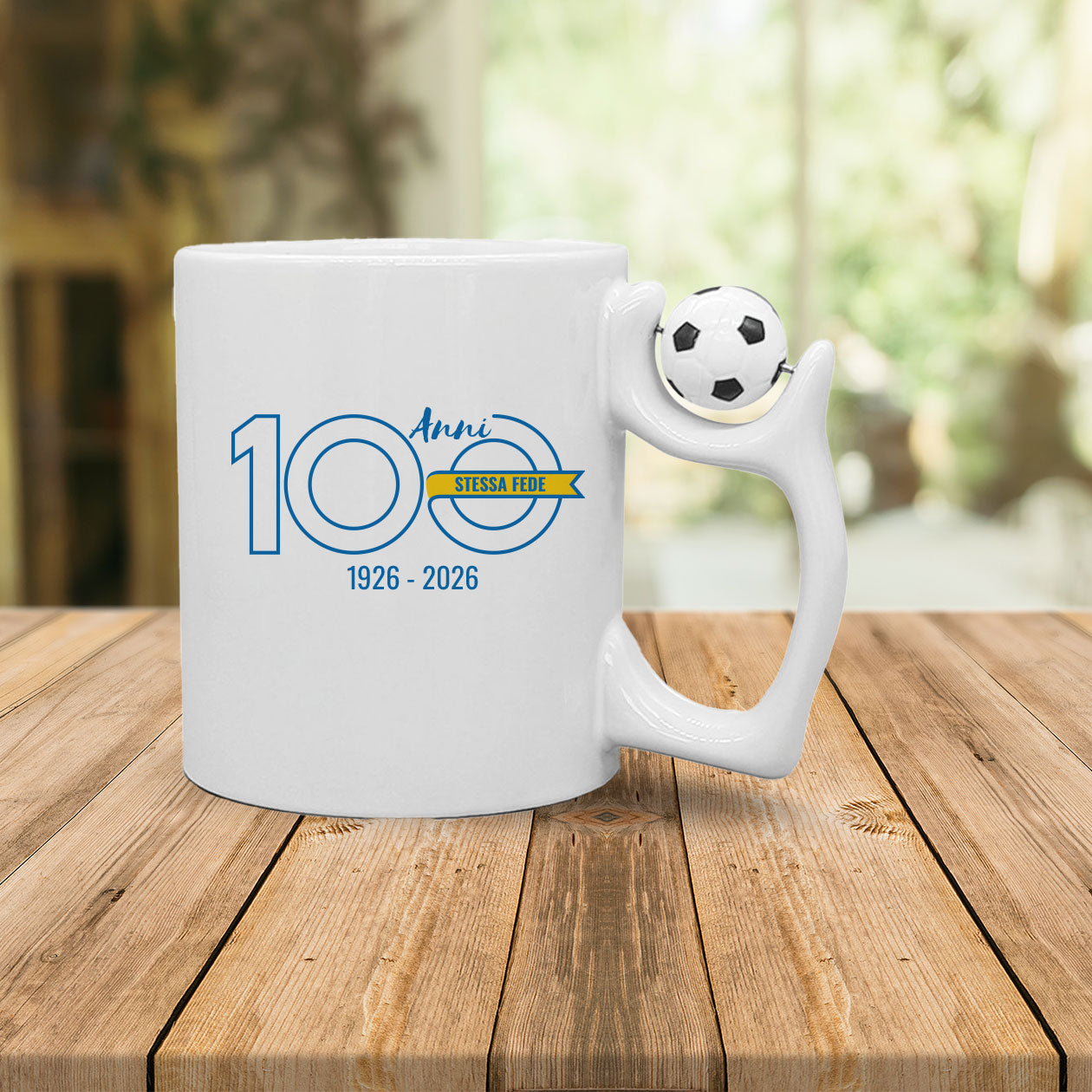 100 anni stessa fede - Tazza mug con manico pallone