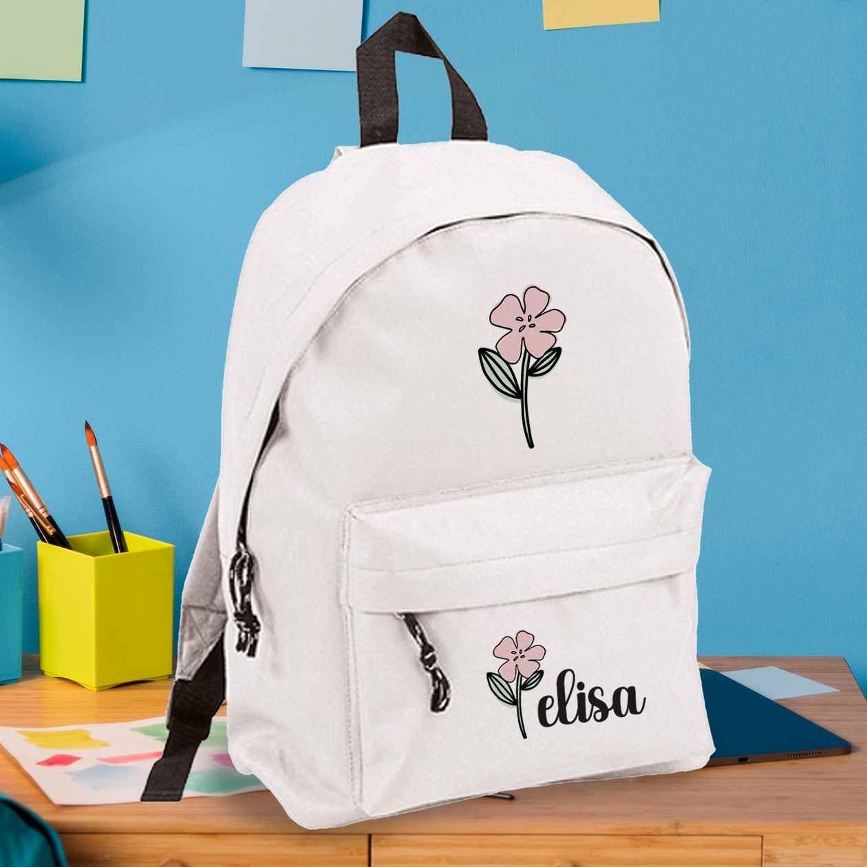 Rose name - zaino scuola - personalizzato con nome