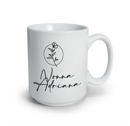 Nonna Name Flower - Tazza mug - personalizzata con nome