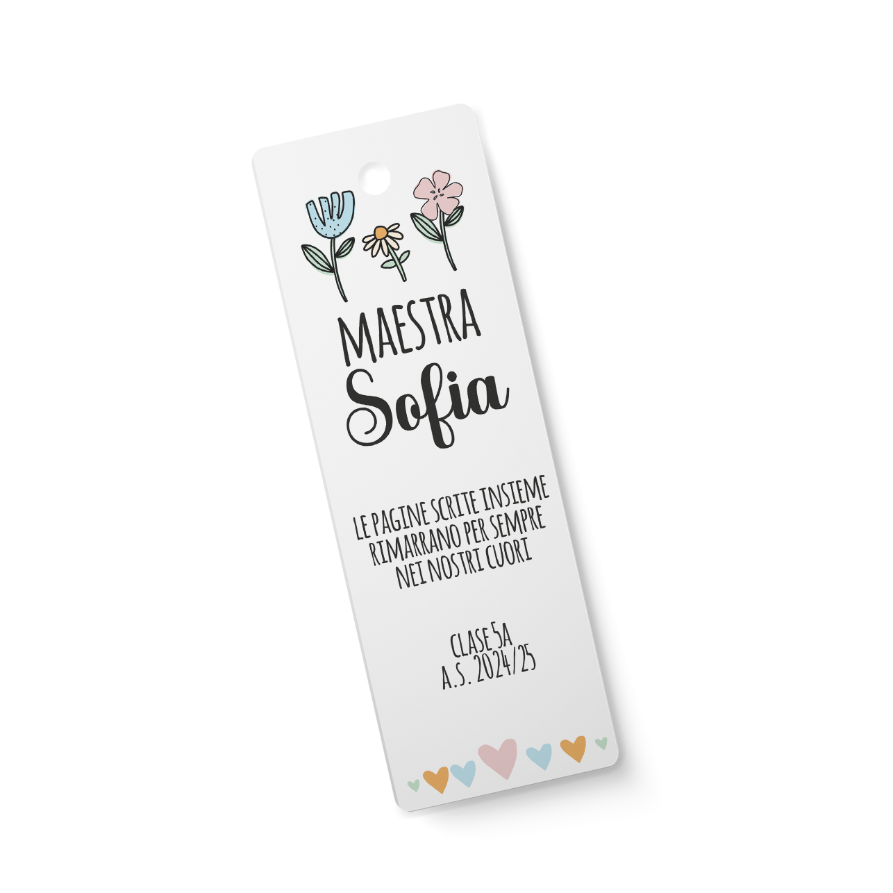 Maestra flowers - Segnalibro personalizzato
